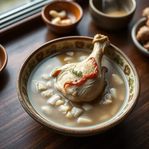 Samgyetang. AI-generated photo.