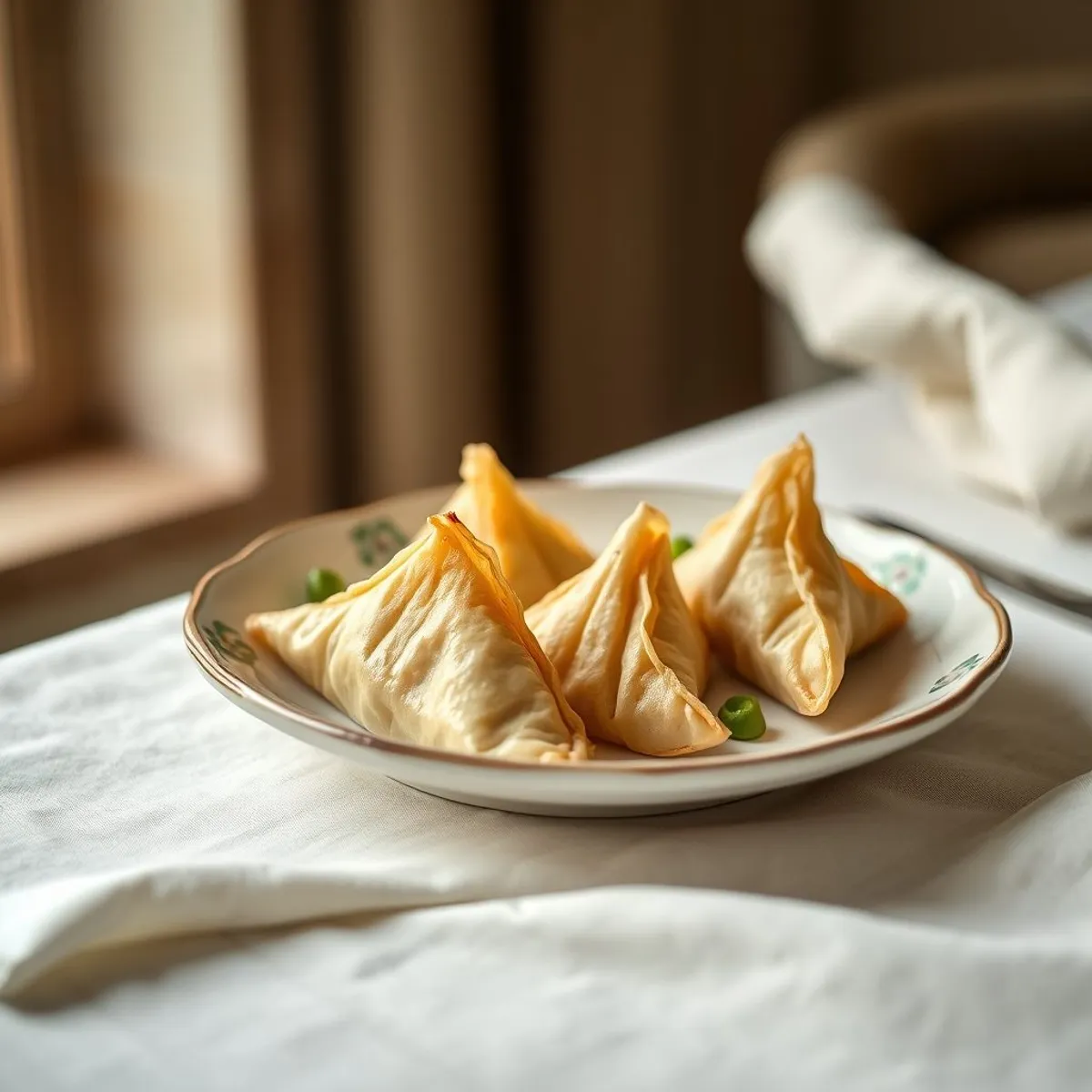 AI-generated photo Potato samosa. AI-generated photo.