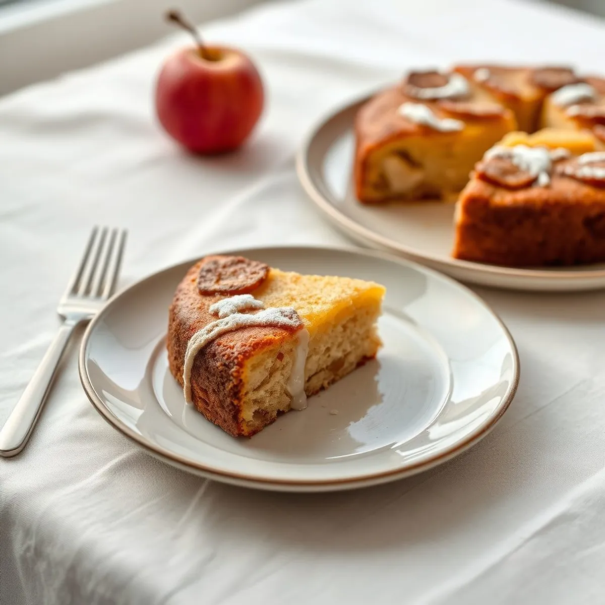 AI-generated photo Irish apple cake. AI-generated photo.