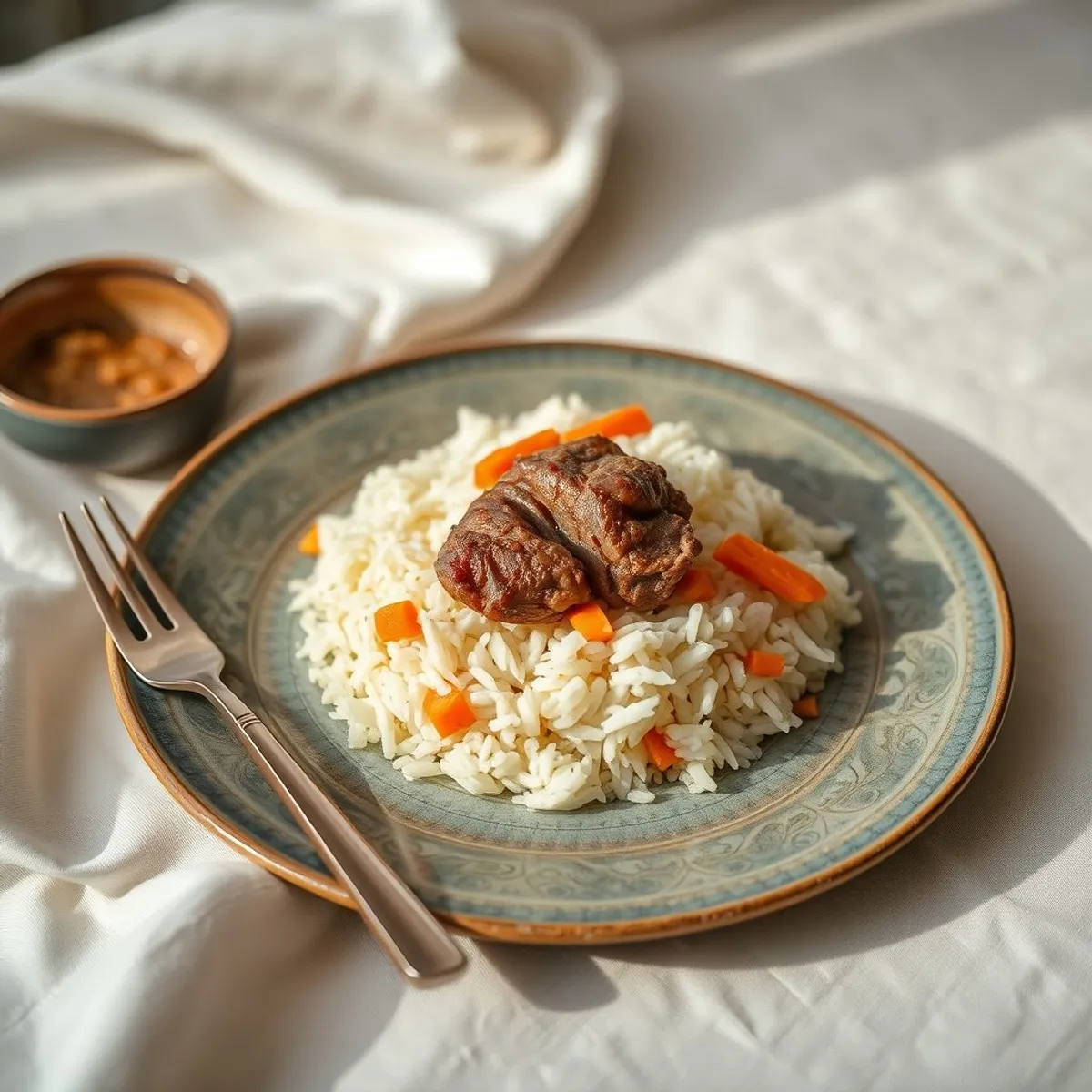 AI-generated photo Kazakh plov. AI-generated photo.