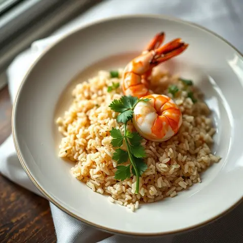 Shrimp murabyan. AI-generated photo.