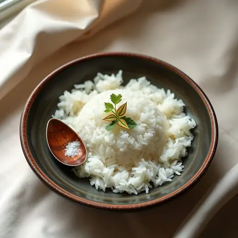 Sticky rice. AI-generated photo.