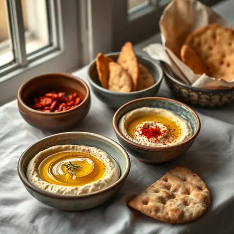 Lemon Hummus. AI-generated photo.