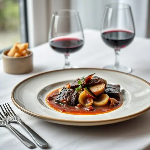 Venison ragout. AI-generated photo.