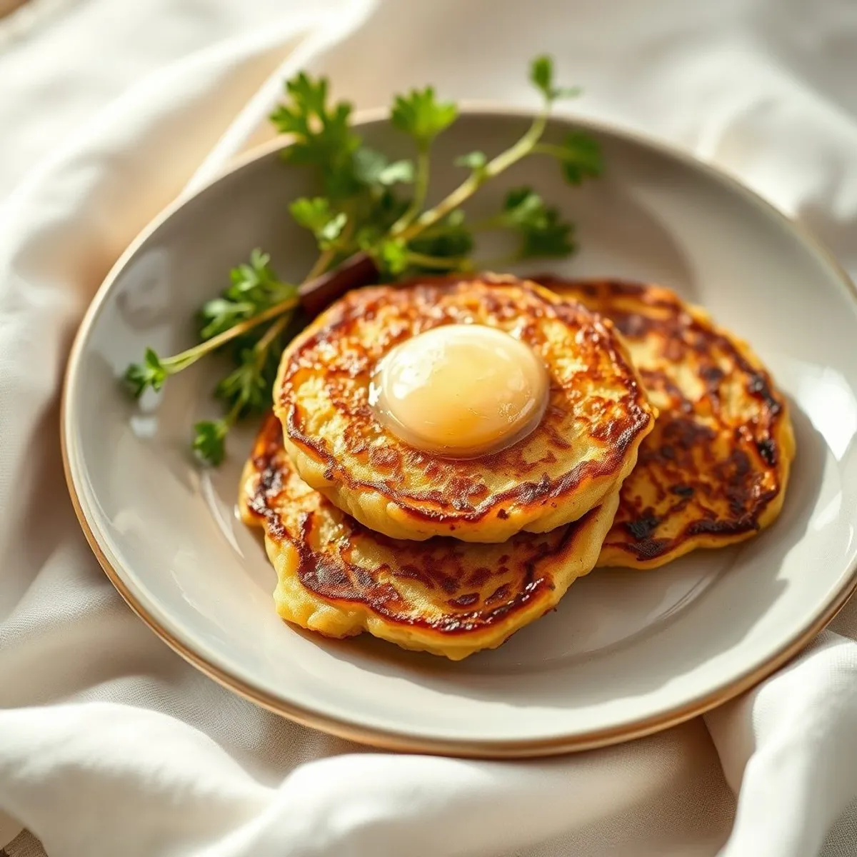 AI-generated photo Potato pancakes. AI-generated photo.