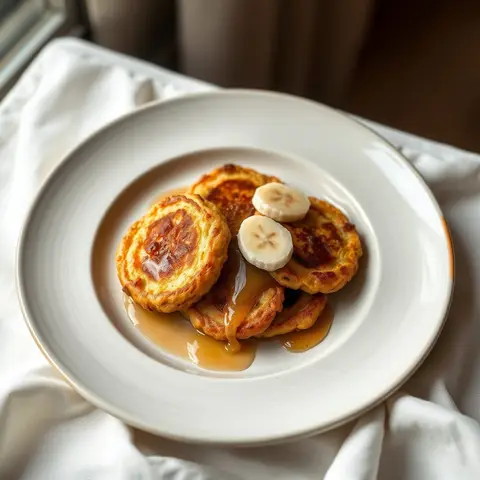 Banana fritters. AI-generated photo.