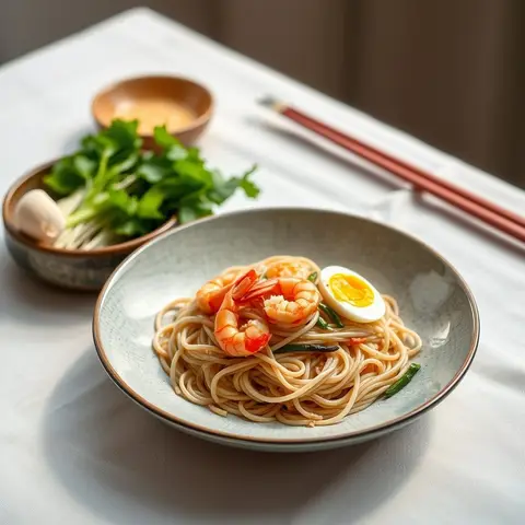 Char kway teow. AI-generated photo.