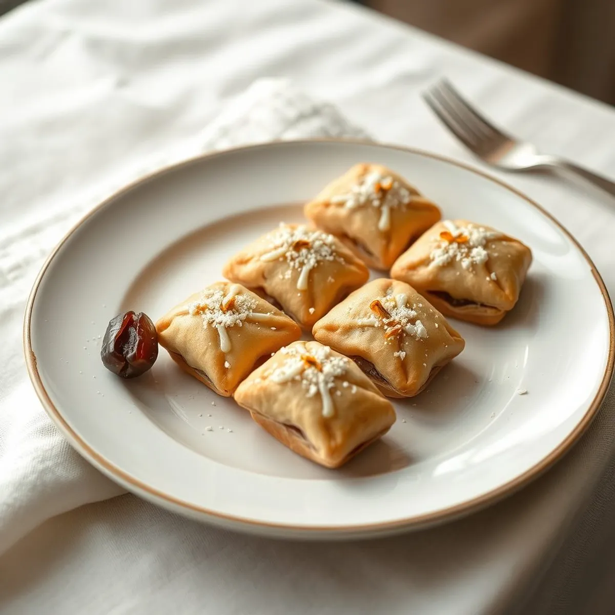AI-generated photo Date pastries. AI-generated photo.