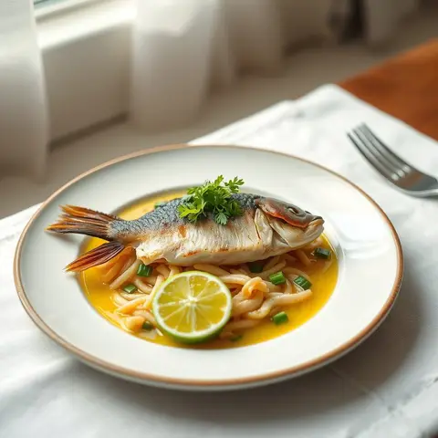 Lime fish. AI-generated photo.