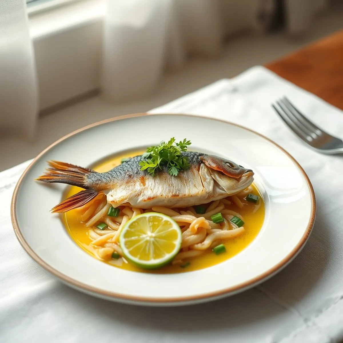 AI-generated photo Lime fish. AI-generated photo.