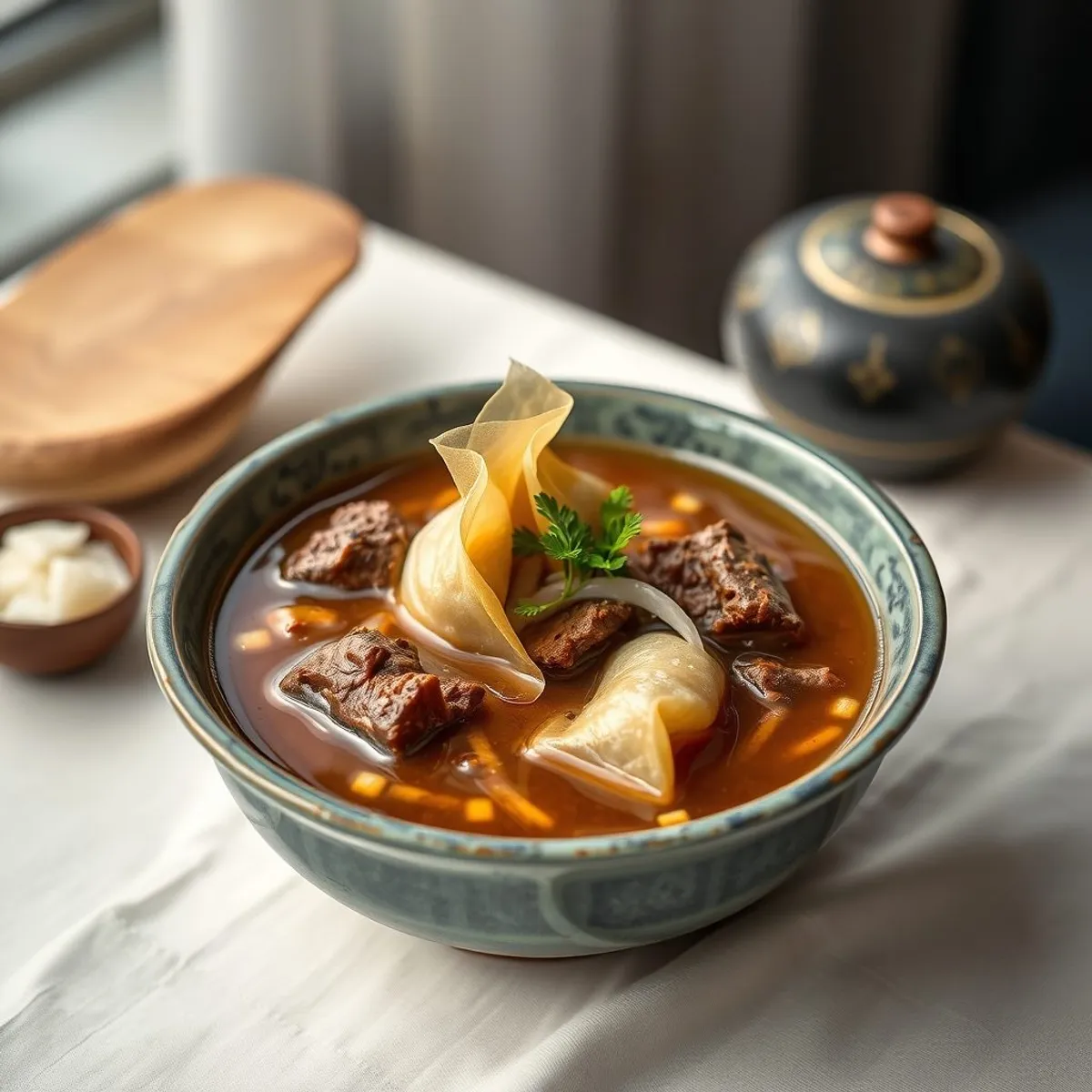 AI-generated photo Bansh soup. AI-generated photo.