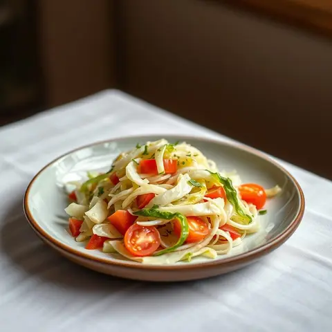 Cabbage salad. AI-generated photo.