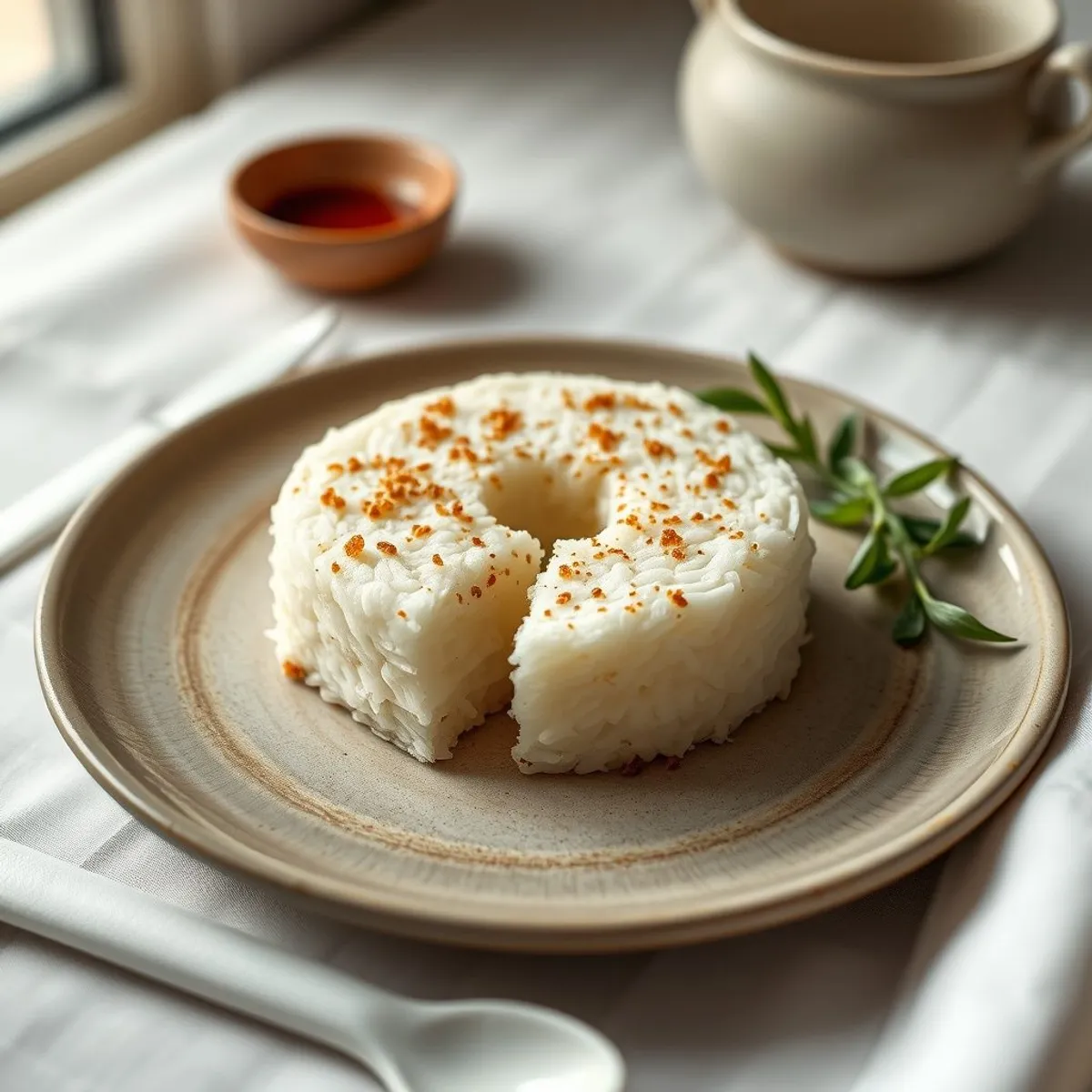 AI-generated photo Coconut rice cake. AI-generated photo.
