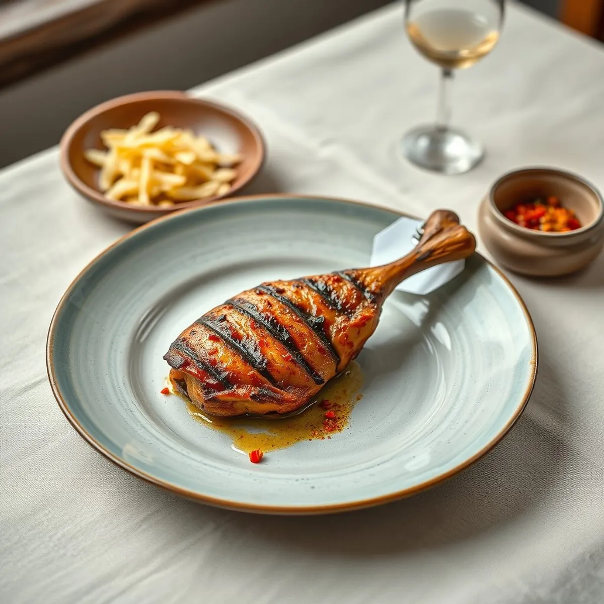 AI-generated photo Grilled chicken choila. AI-generated photo.