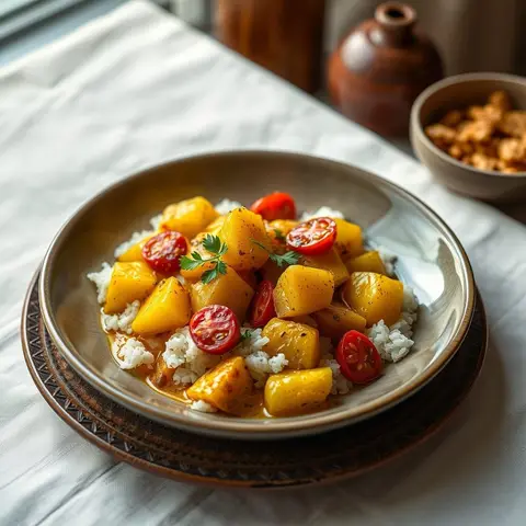 Potato tarkari. AI-generated photo.