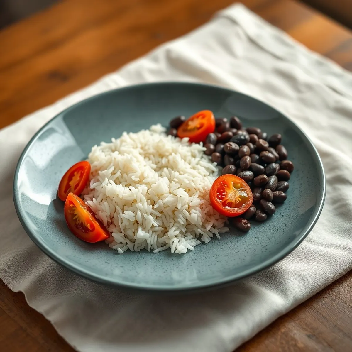 AI-generated photo Rice and beans. AI-generated photo.