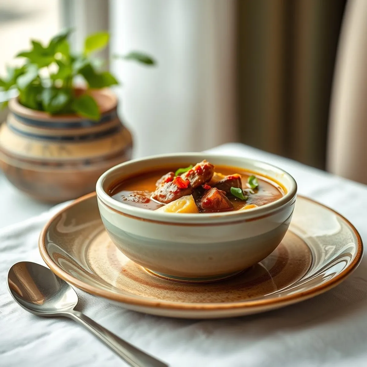 AI-generated photo Pepper soup. AI-generated photo.