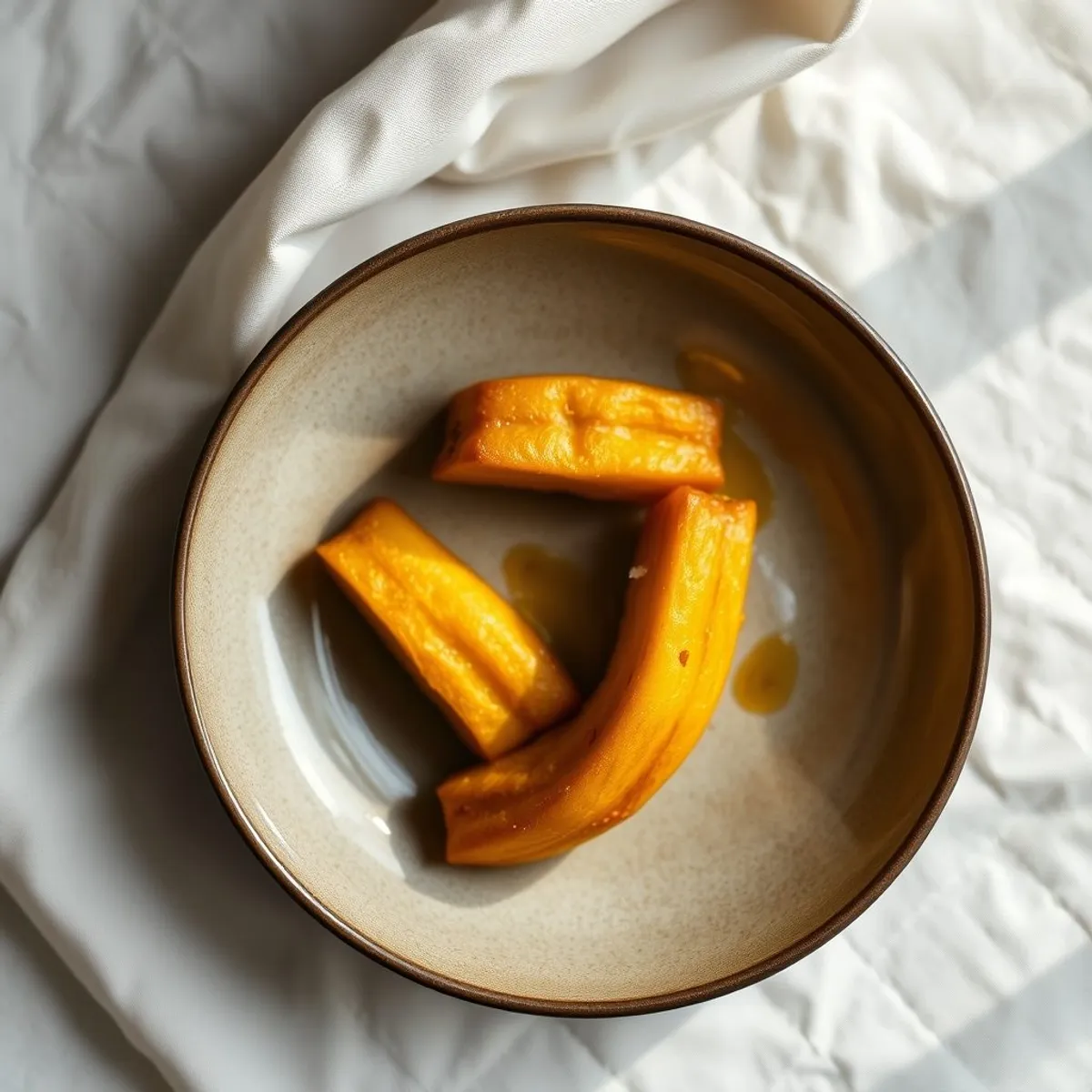 AI-generated photo Fried plantain. AI-generated photo.