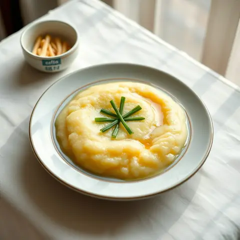 Cornmeal porridge. AI-generated photo.