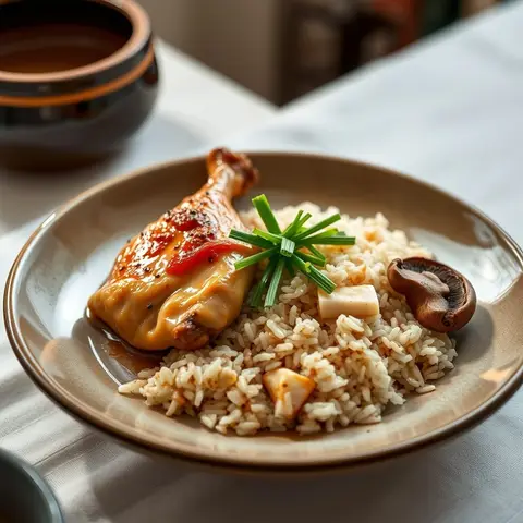 Chicken onban. AI-generated photo.