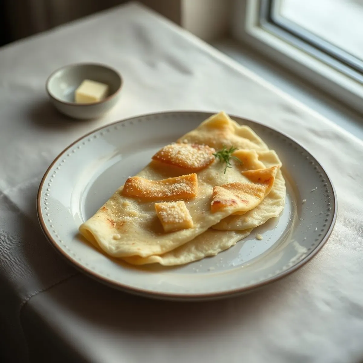 AI-generated photo Potato lefse. AI-generated photo.
