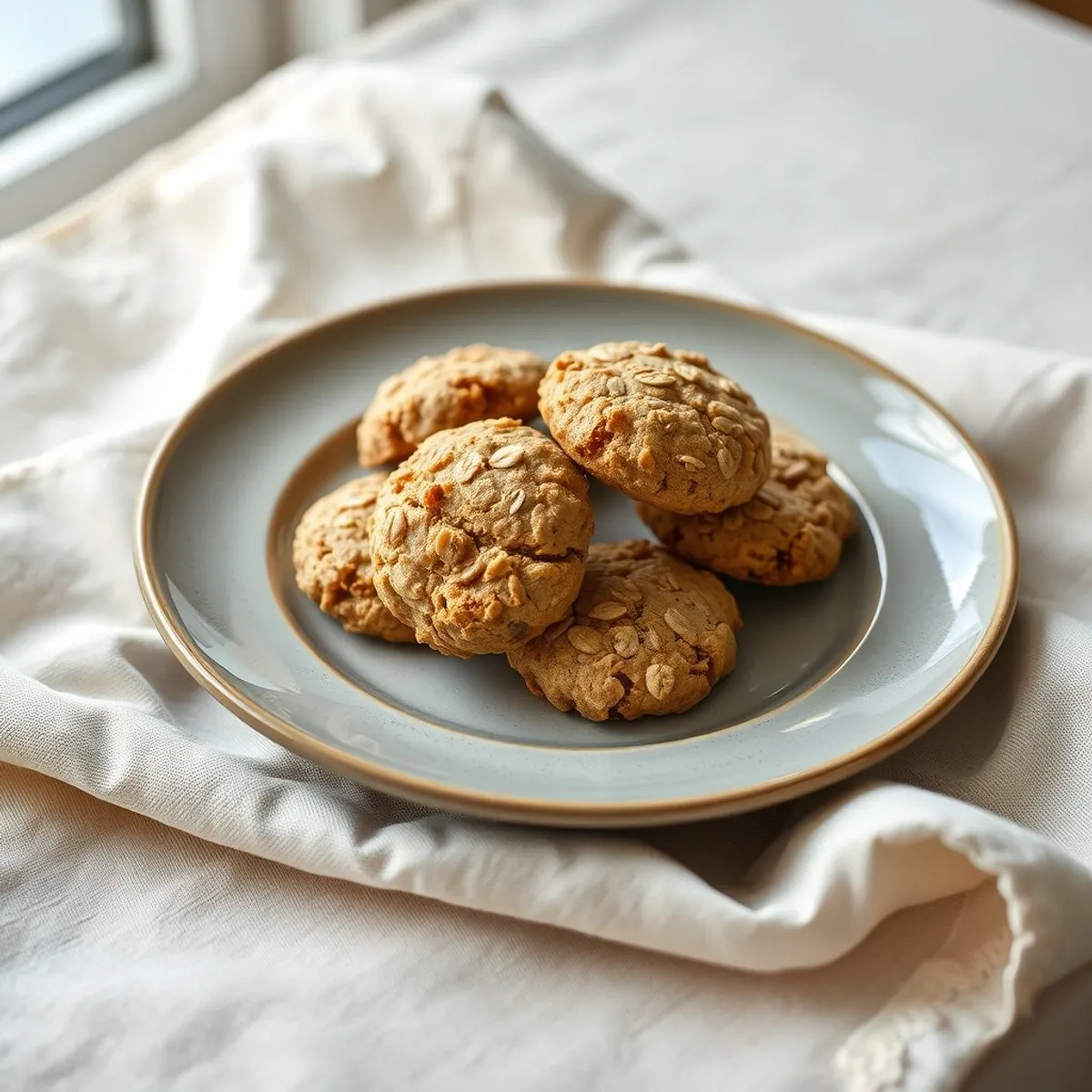AI-generated photo Oat cookies. AI-generated photo.