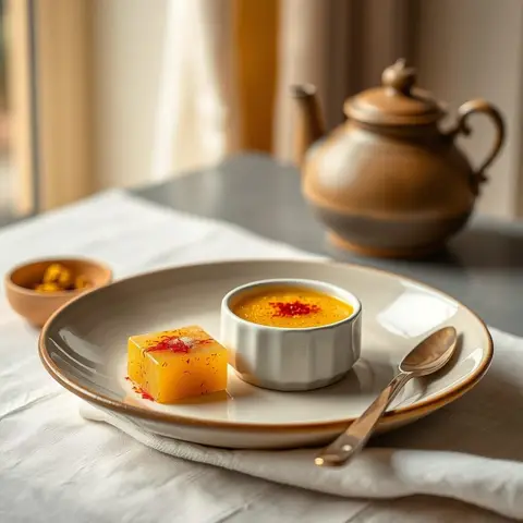 Omani saffron halwa. AI-generated photo.
