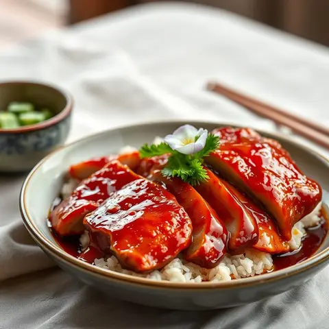 Oven Char Siu Chicken. AI-generated photo.