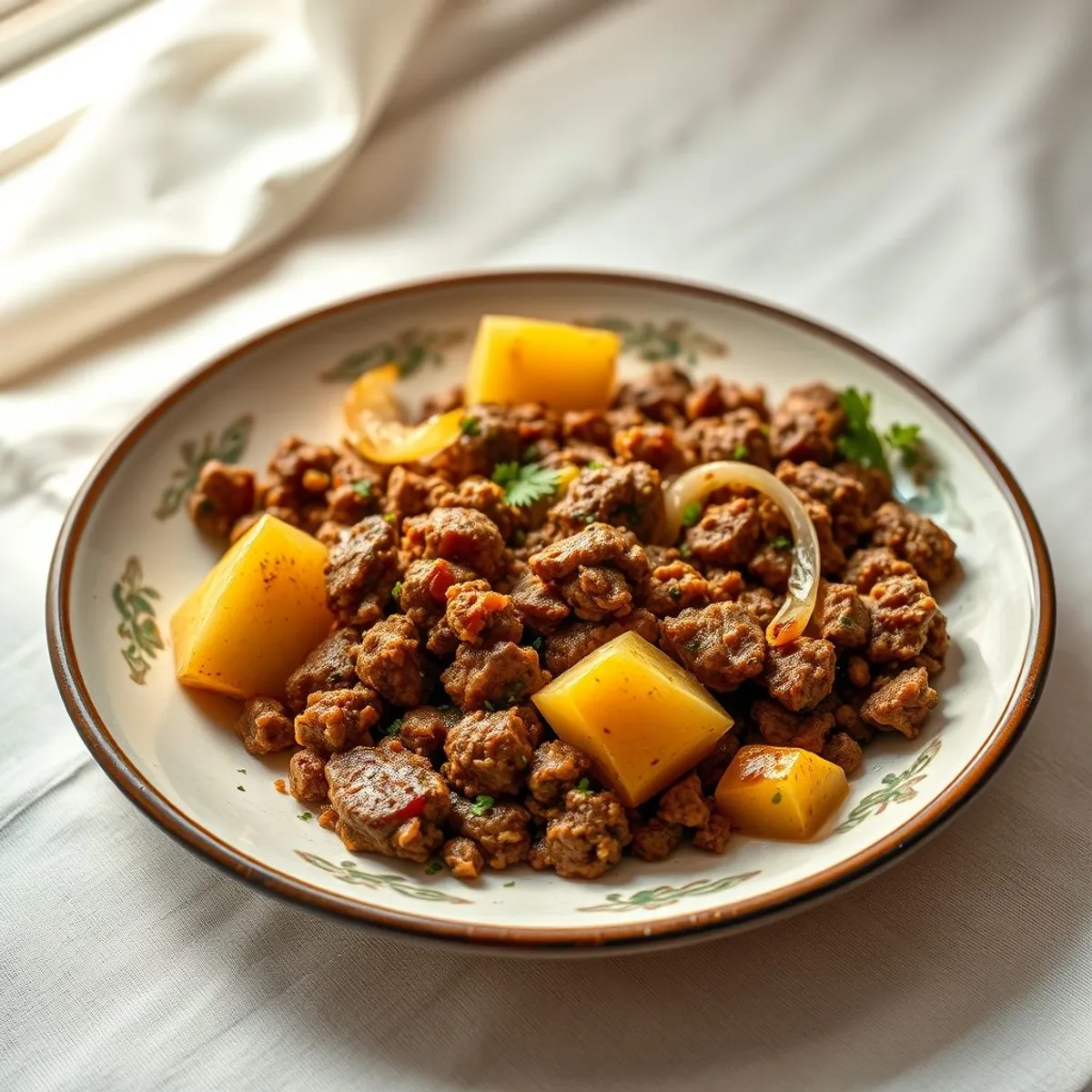 AI-generated photo Aloo keema. AI-generated photo.