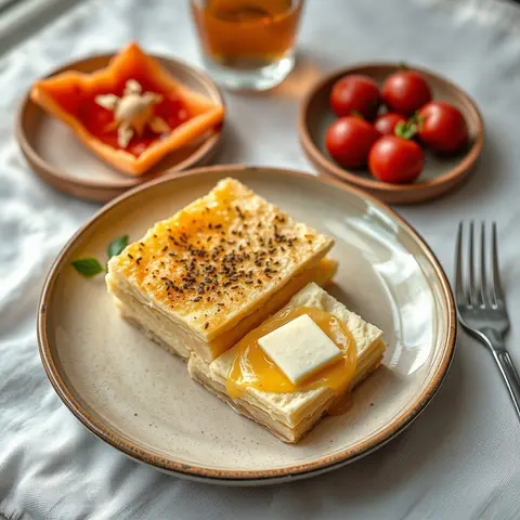 Knafeh nabulsi. AI-generated photo.