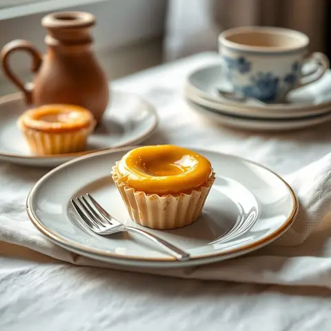 Pastéis de nata. AI-generated photo.
