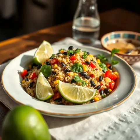 Quinoa Lime Salad. AI-generated photo.