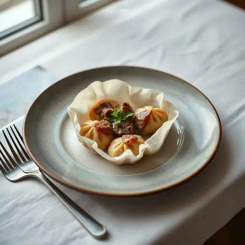 Pelmeni. AI-generated photo.