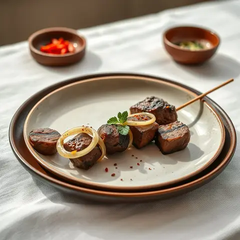 Brochettes. AI-generated photo.