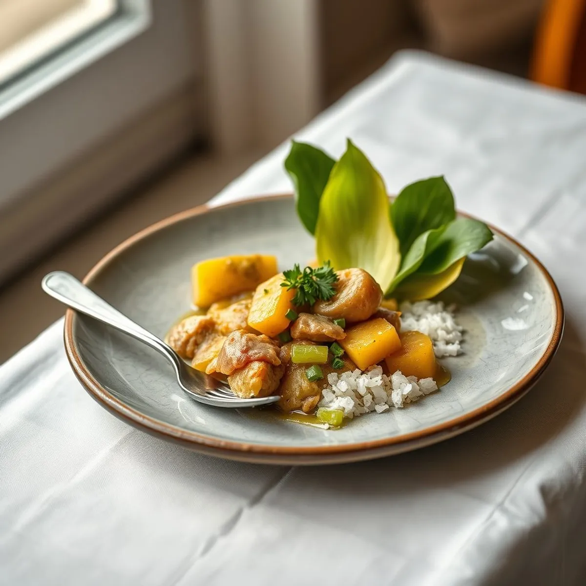 AI-generated photo Green fig and saltfish. AI-generated photo.