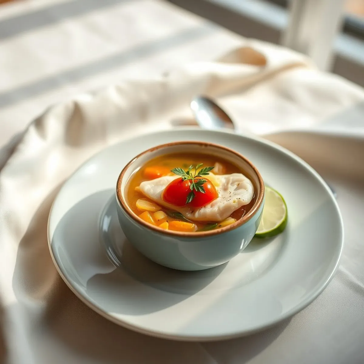 AI-generated photo Fish soup. AI-generated photo.