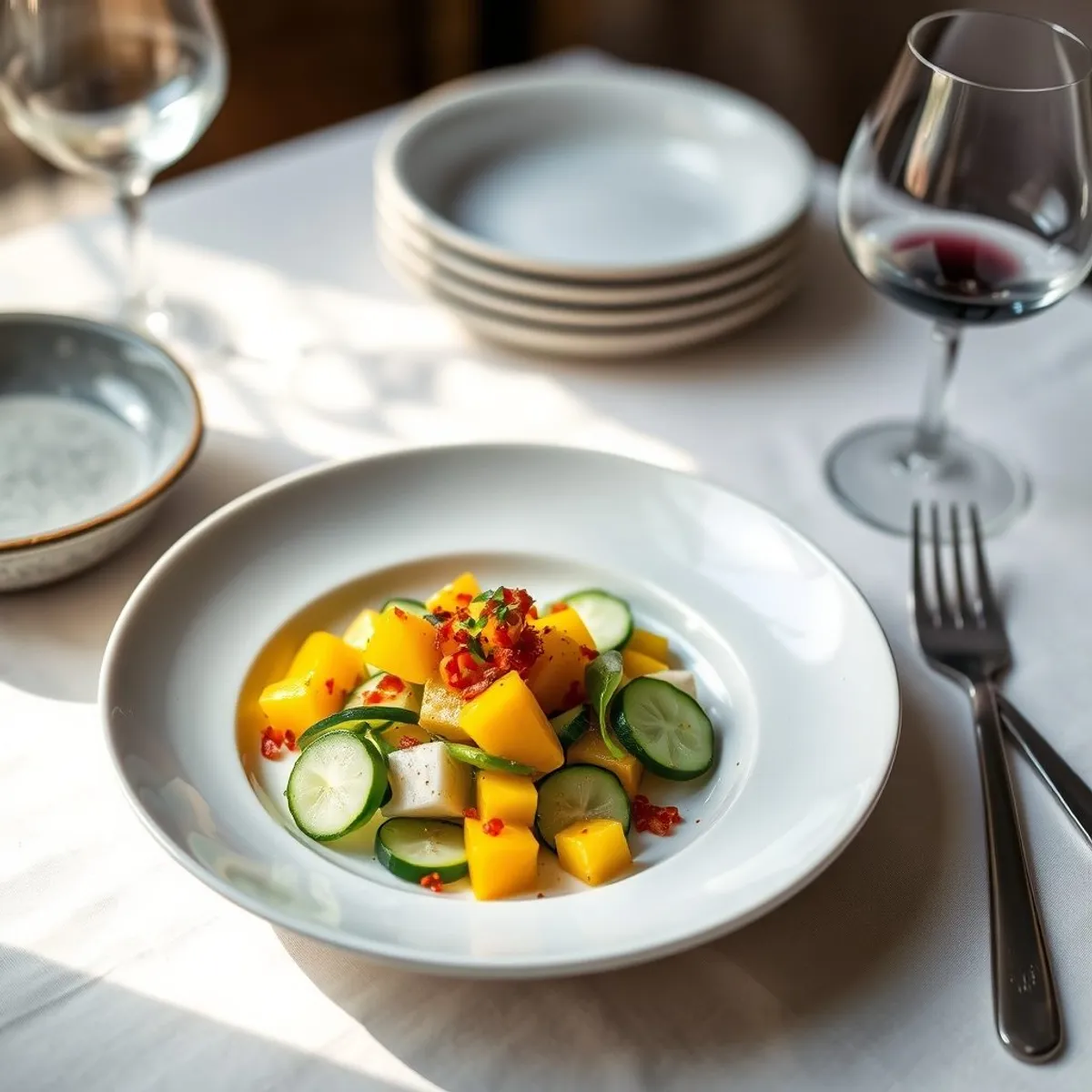 AI-generated photo Mango chili salad. AI-generated photo.