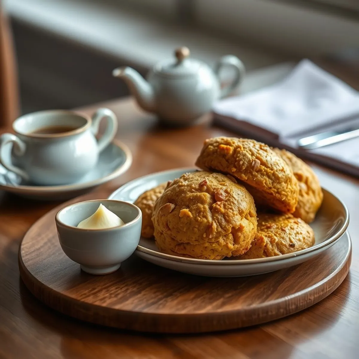 AI-generated photo Pumpkin scones. AI-generated photo.
