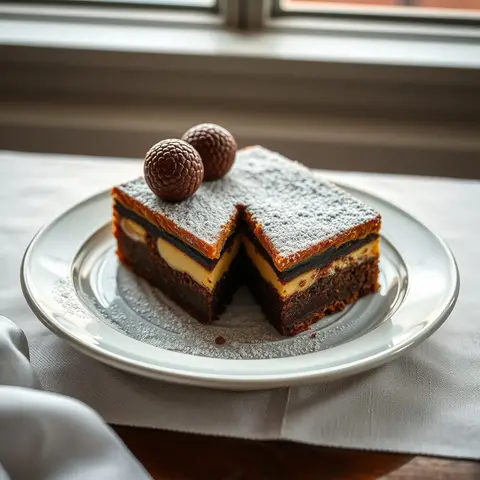Sachertorte. AI-generated photo.