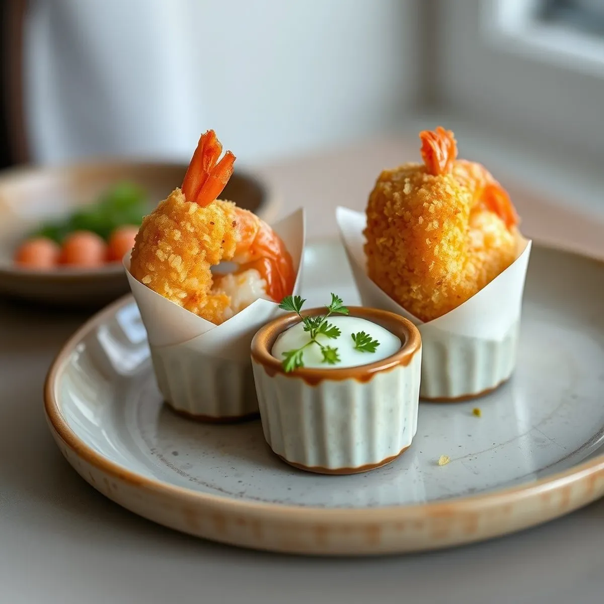 AI-generated photo Shrimp croquettes. AI-generated photo.