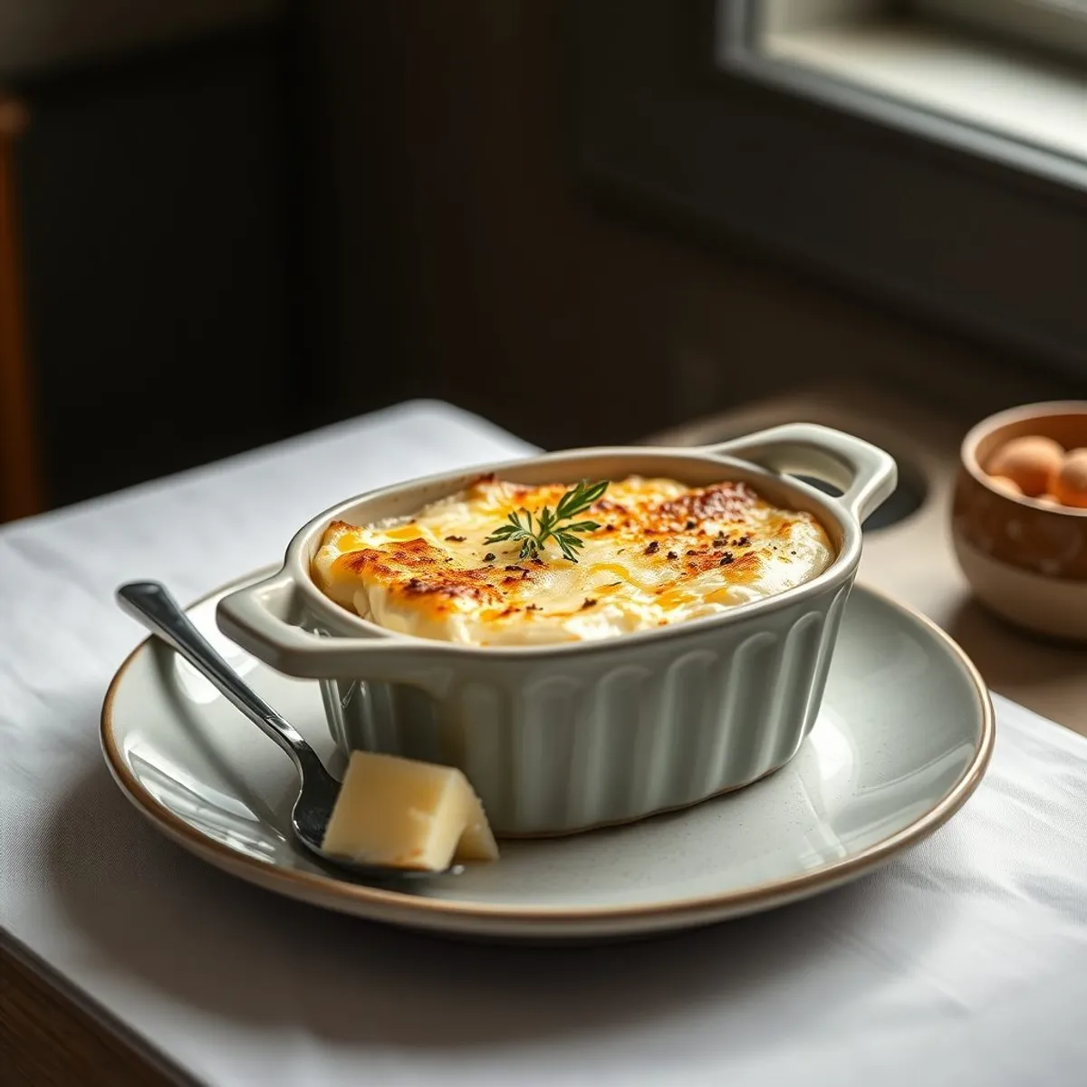 AI-generated photo Cod au gratin. AI-generated photo.