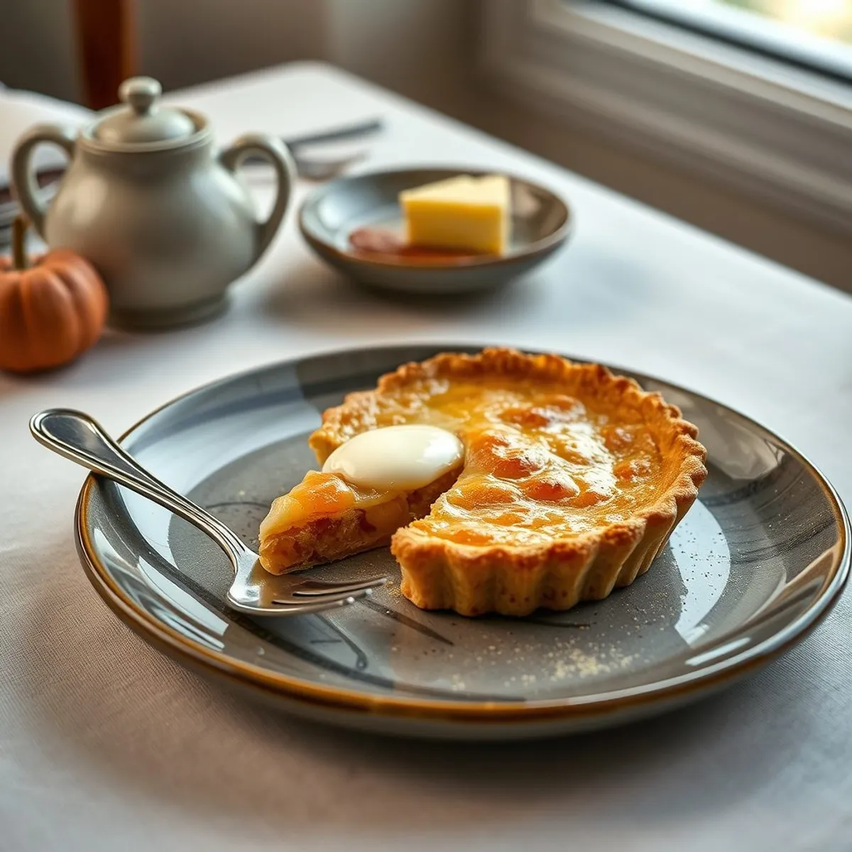 AI-generated photo Tarte au sucre. AI-generated photo.