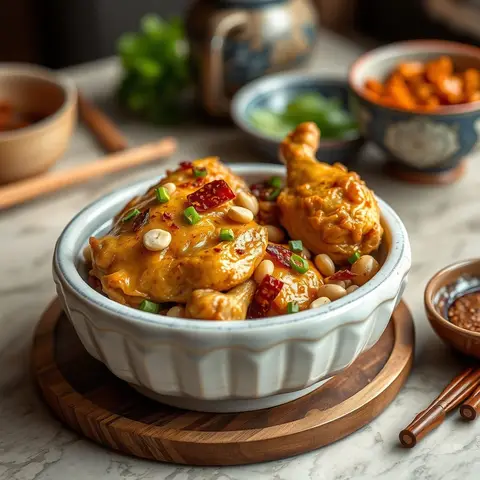 Chongqing chicken. AI-generated photo.