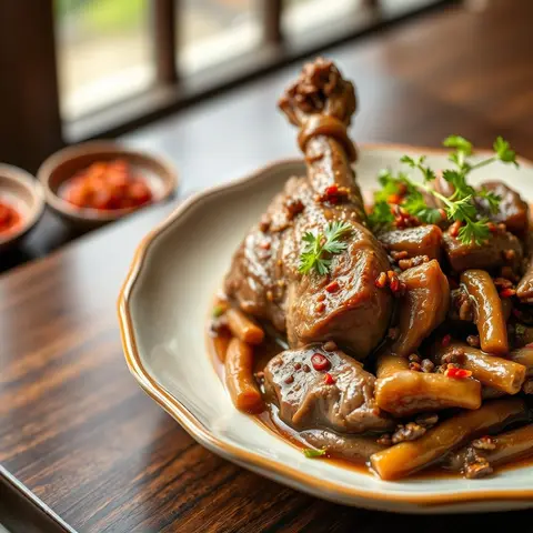 Cumin lamb. AI-generated photo.
