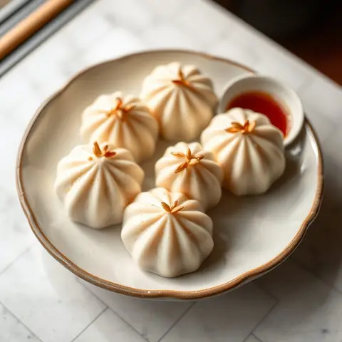 Ginger tangyuan. AI-generated photo.