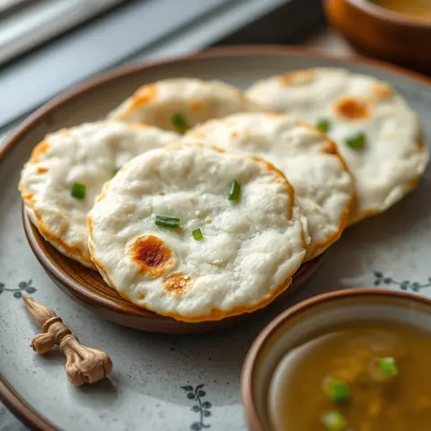 Scallion pancakes. AI-generated photo.