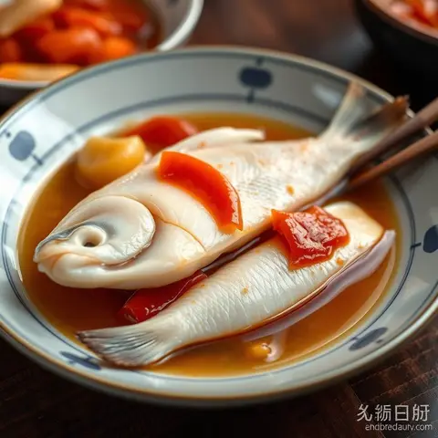 Sweet and sour fish. AI-generated photo.