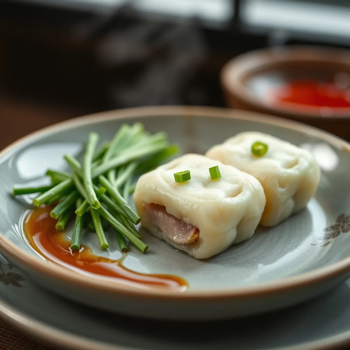 AI-generated photo Turnip cake. AI-generated photo.