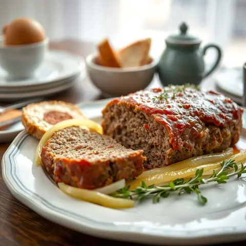 Meatloaf. AI-generated photo.