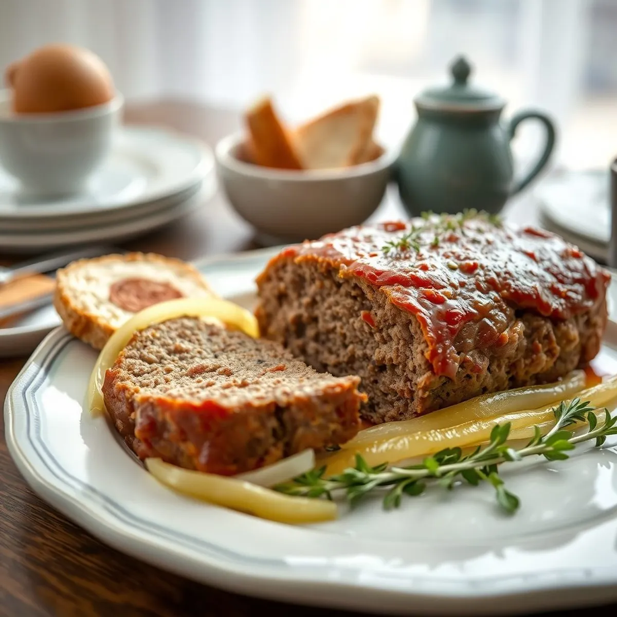 AI-generated photo Meatloaf. AI-generated photo.